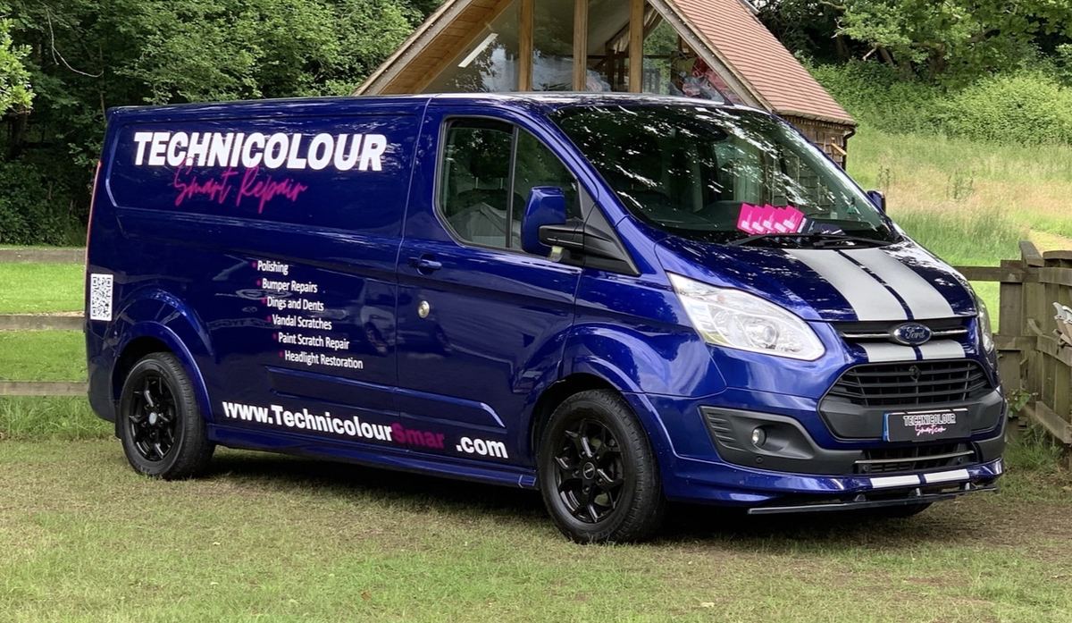 Technicolour Smart Repair mobile workshop van — fully equipped, coming to you across Windsor